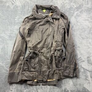 Adam Jacobs Olive Brown Jacket Military Utility Jacket M Anorak